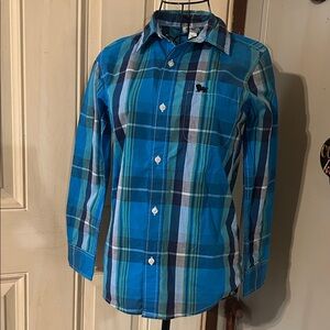 Old Navy Vibrant Blue Plaid Men's Shirt